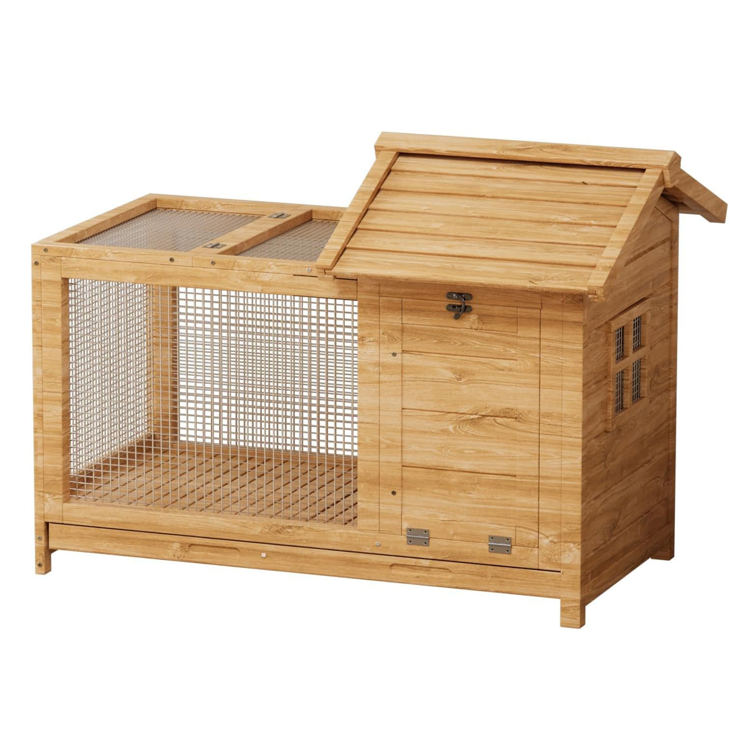 Rabbit Cage Wire - Drewniana klatka dla królików do użytku