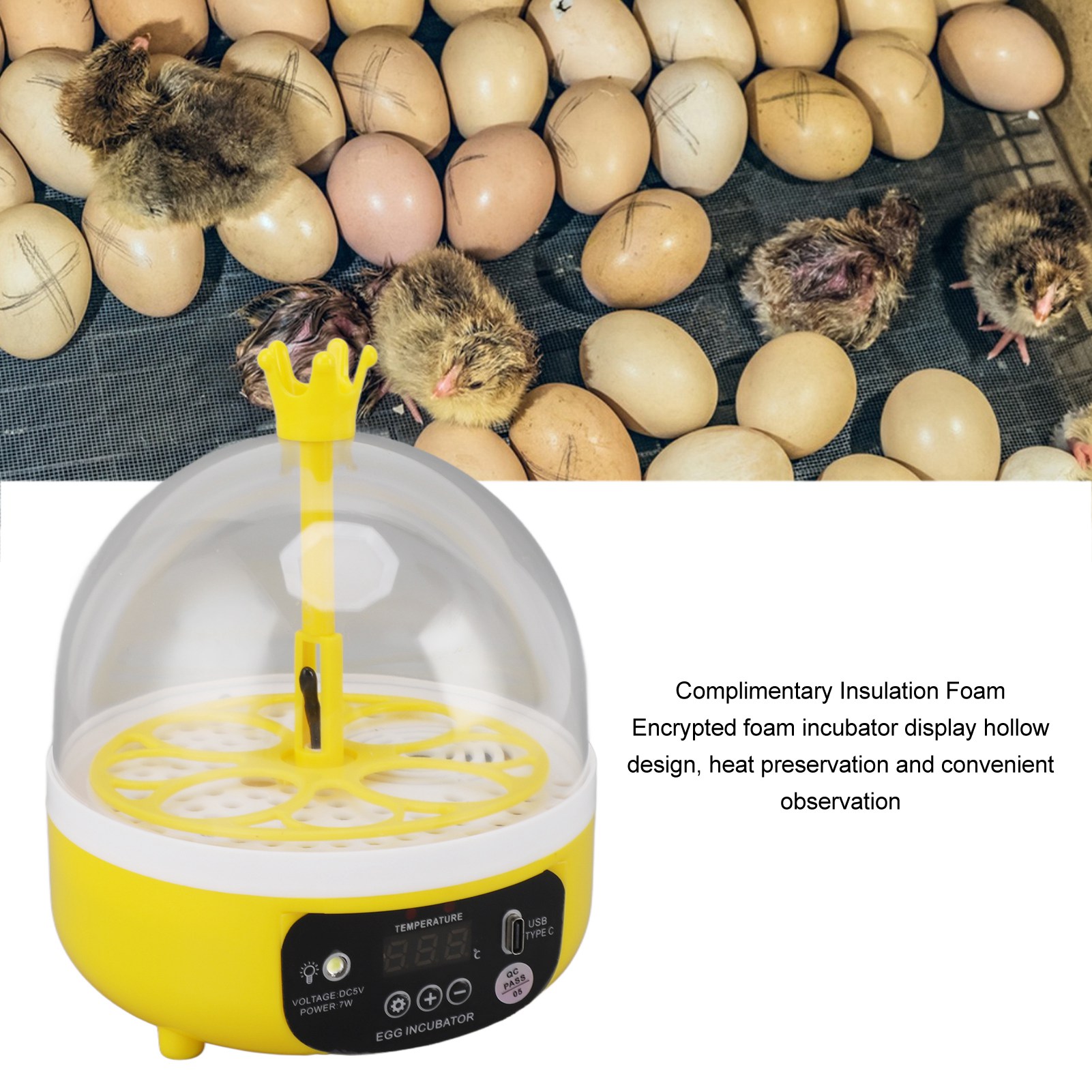 Poultry Incubator - Inkubator do jaj Automatyczna kontrola temperatury