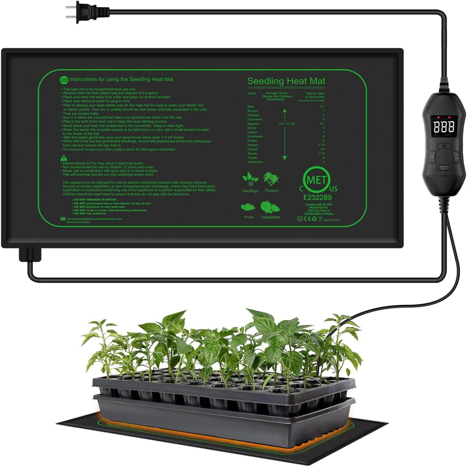Mata grzewcza do sadzonek z cy – Seedling Heat Mat recenzja i cena