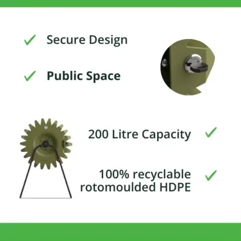 Kompostownica rotacyjna 200 L  – Compost Turner Machine recenzja i cena